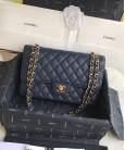 Сумка Classic Flap Bag Caviar Medium Navy Blue